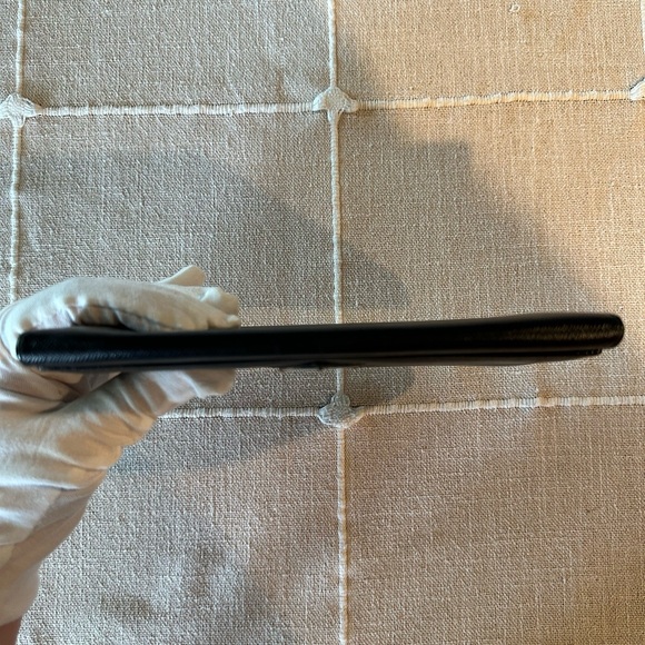 Prada | Portafoglio Portamon Saffiano Leather Nero Long Snap Button Wallet - Picture 14 of 16